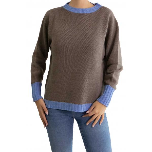 Maglioncino con bordi a contrasto 